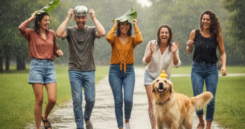 🌦️ Funny Rain Puns Captions
