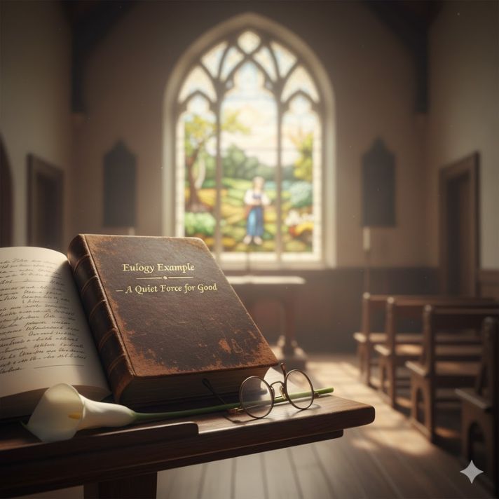 🕊️ Eulogy Example – A Quiet Force for Good
