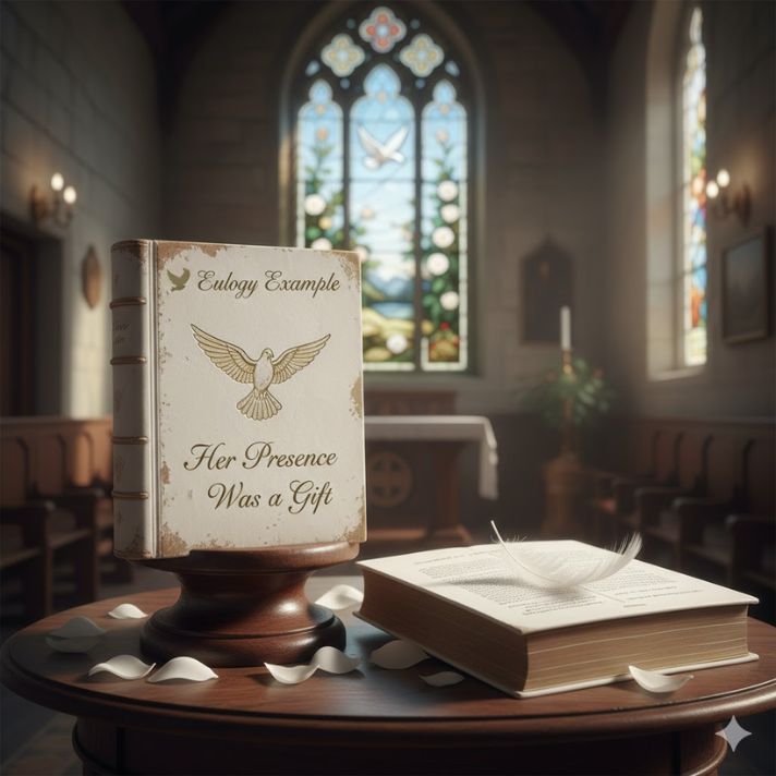 🕊️ Eulogy Example – Her Presence Was a Gift
