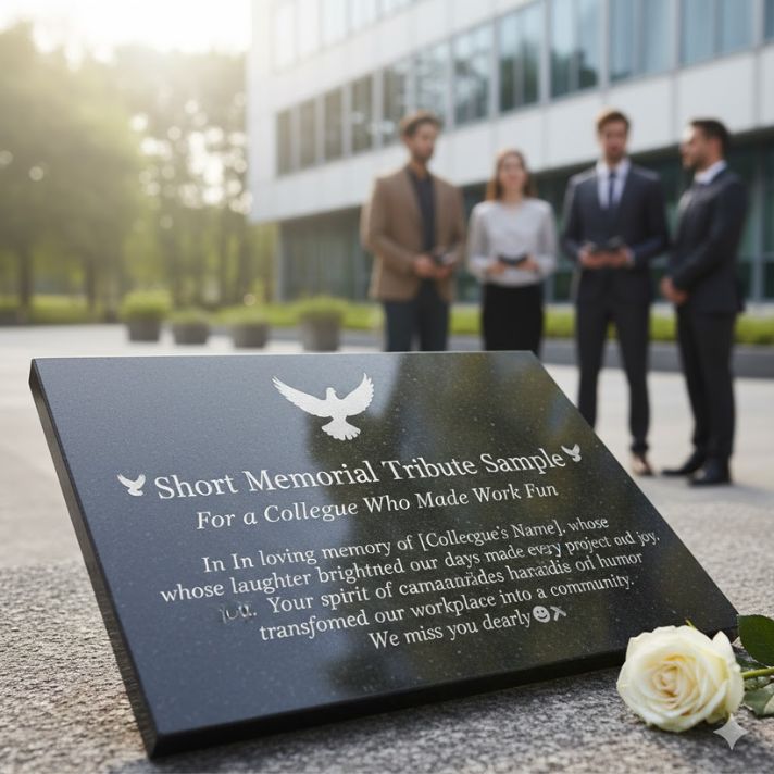 🕊️ Short Memorial Tribute Sample - For a Colleague Who Made Work Fun
