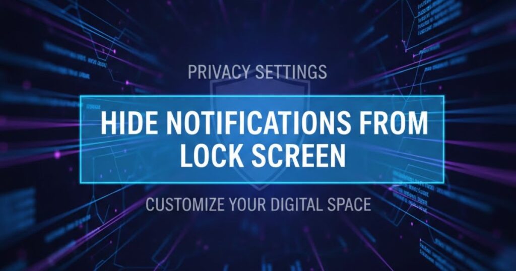 1. Hide Notifications From Lock Screen
