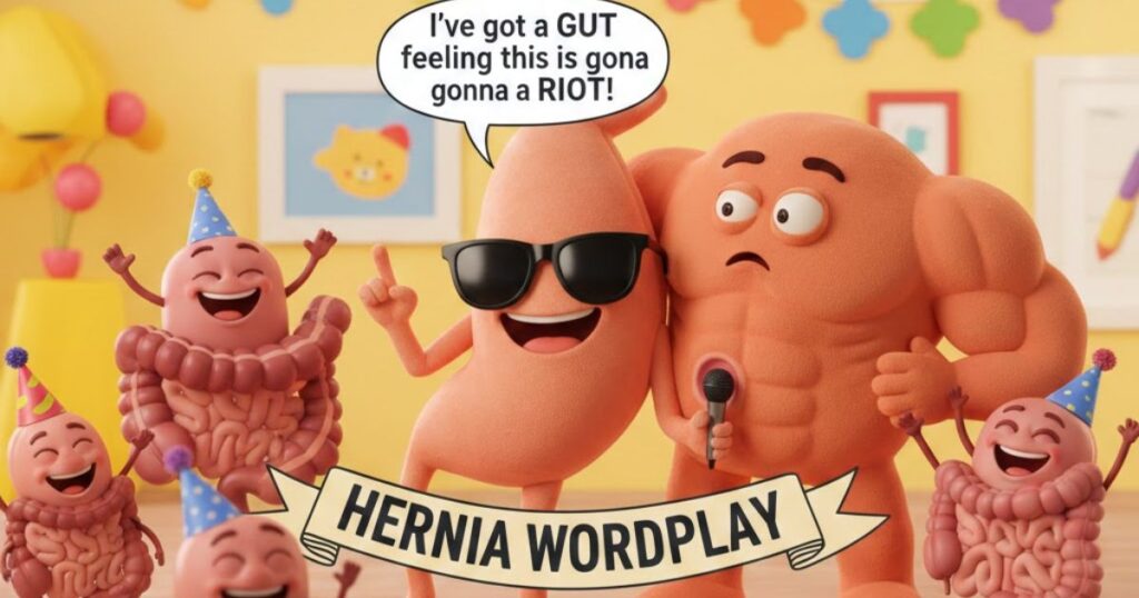 10. Silly & Sassy Hernia Wordplay
