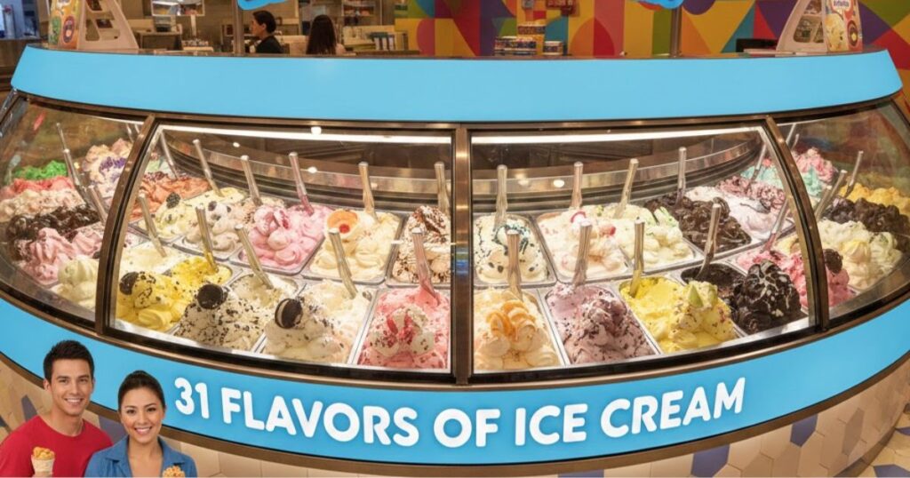 15. Baskin Robbins 31 flavours of Icecream
