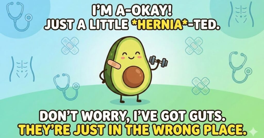 6. Witty Hernia Puns for Social Media

