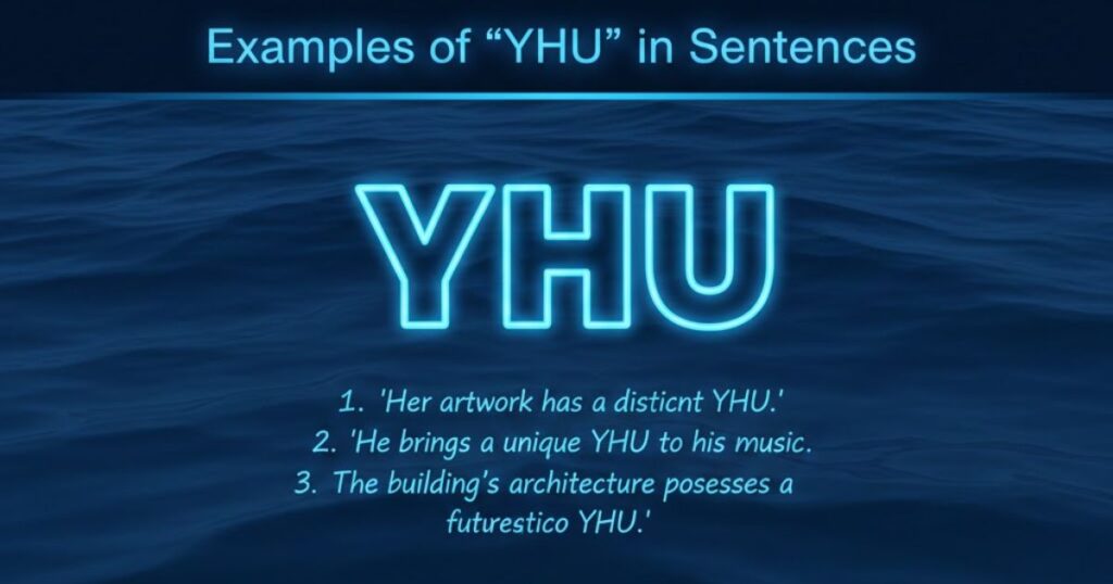 Examples of 'YHU' in Sentences
