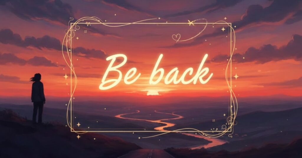 Be back
