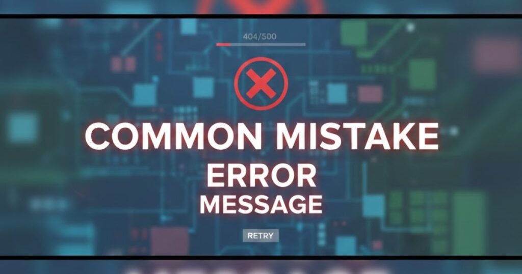 Common mistake error massage (message)