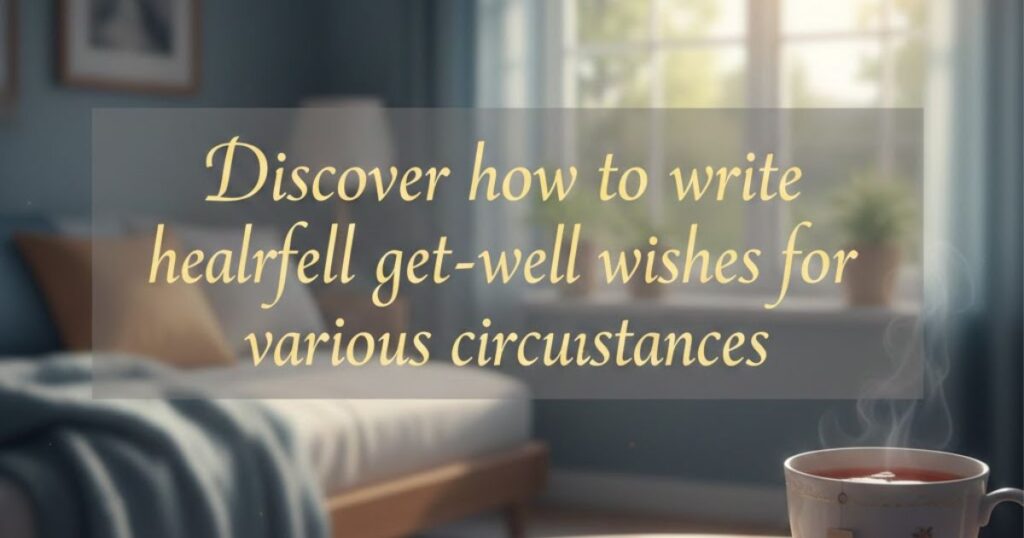 Discover how to write heartfelt get-well wishes for various circumstances
