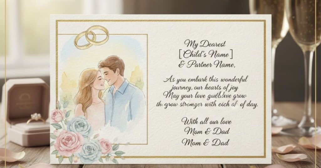Engagement card messages for your child
