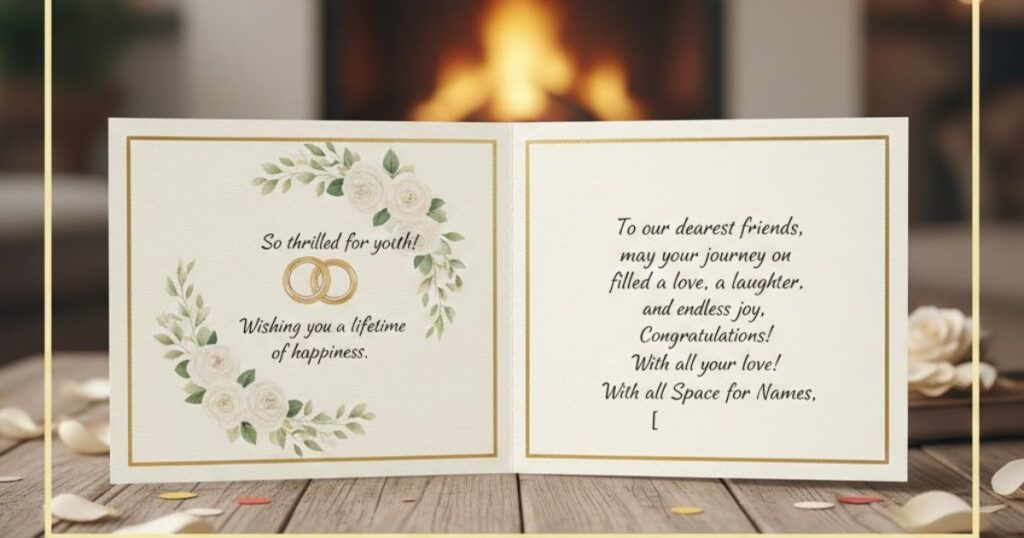 Engagement card wishes for friends