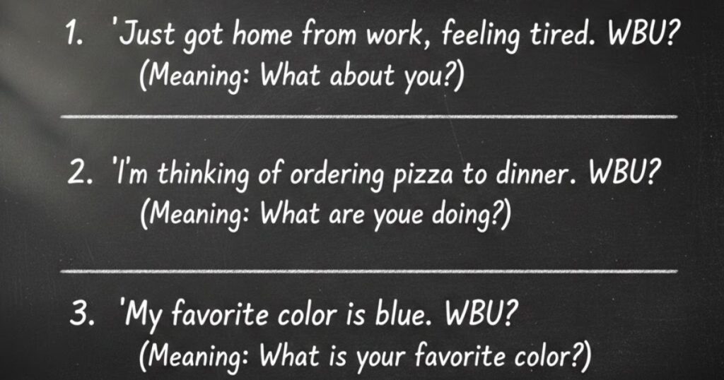 Examples of WBU in Sentences