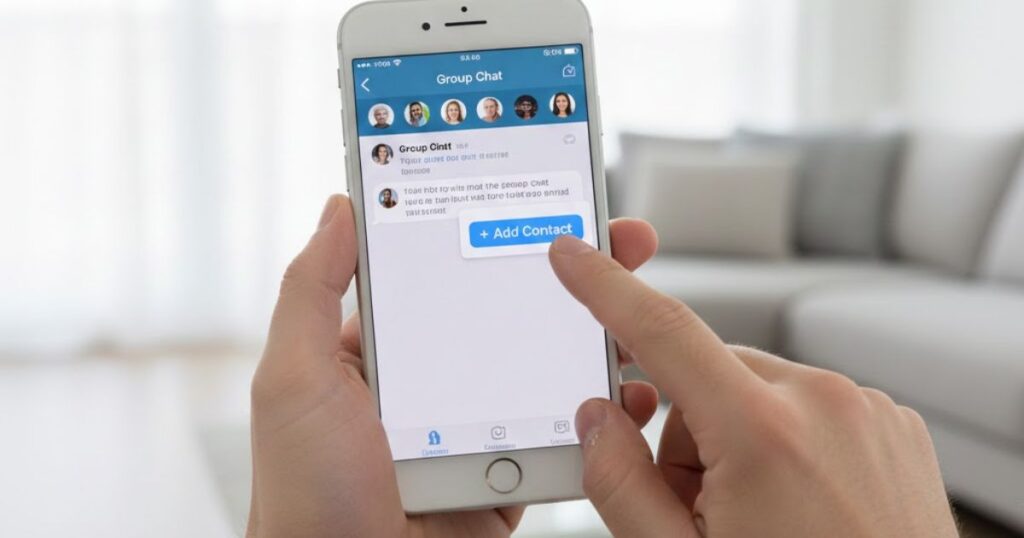 How to add someone to a group text message
