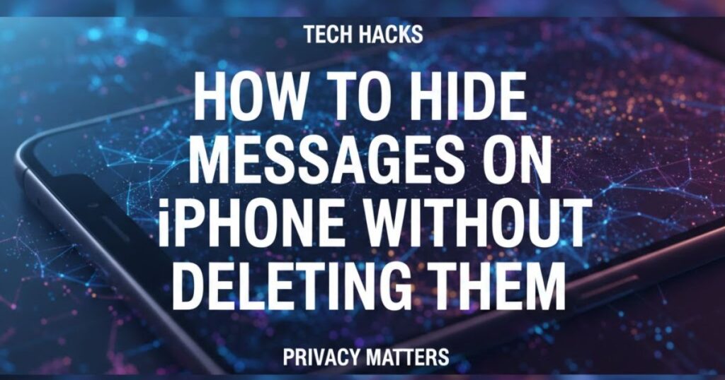 How To Hide Messages on iPhone Without Deleting Them