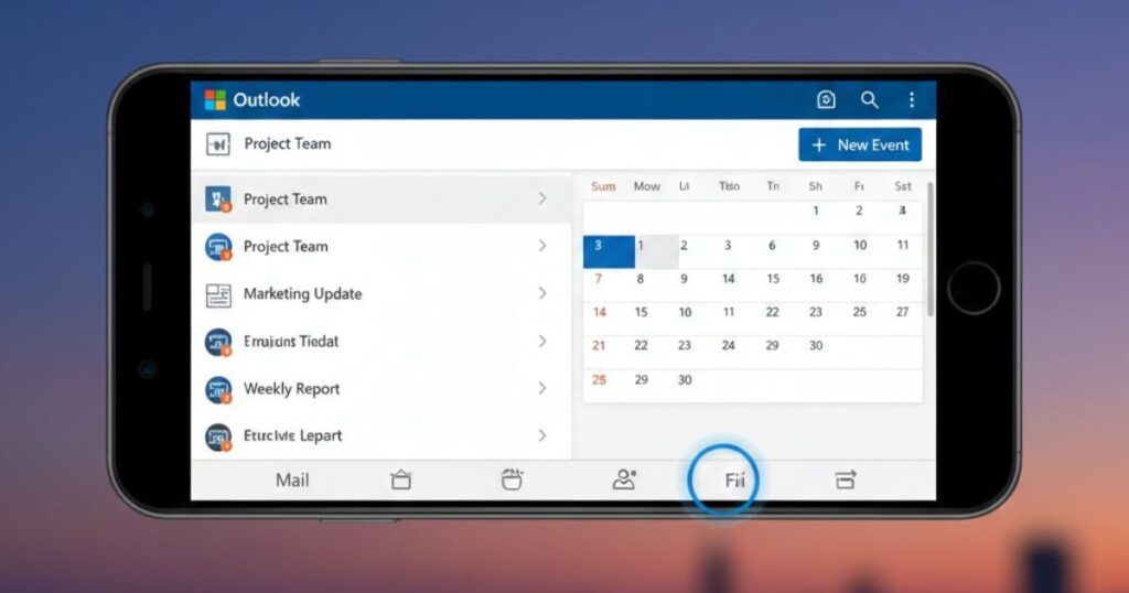In the Outlook app on your phone: