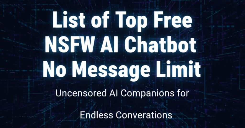 List of Top Free NSFW AI Chatbot No Message Limit