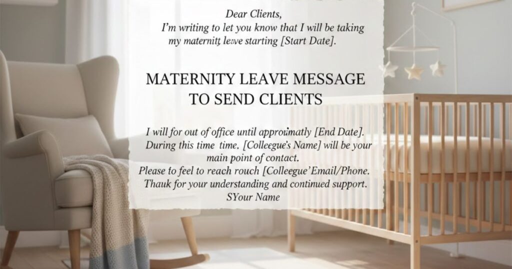 Maternity Leave Message to Send Clients
