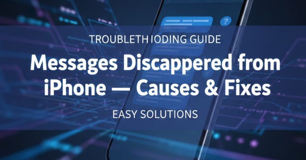 Messages Disappeared from iPhone — Causes & Fixes