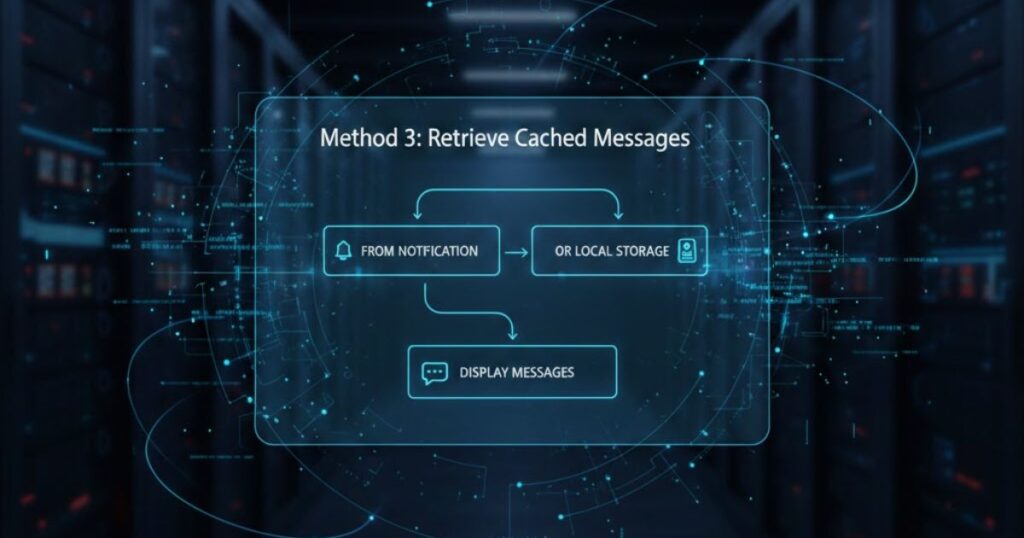 Method 3: Retrieve Cached Messages from Notification or Local Storage

