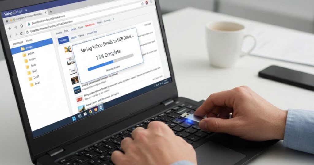 Method 3: Save Yahoo Emails to USB Flash Drive by Connecting
