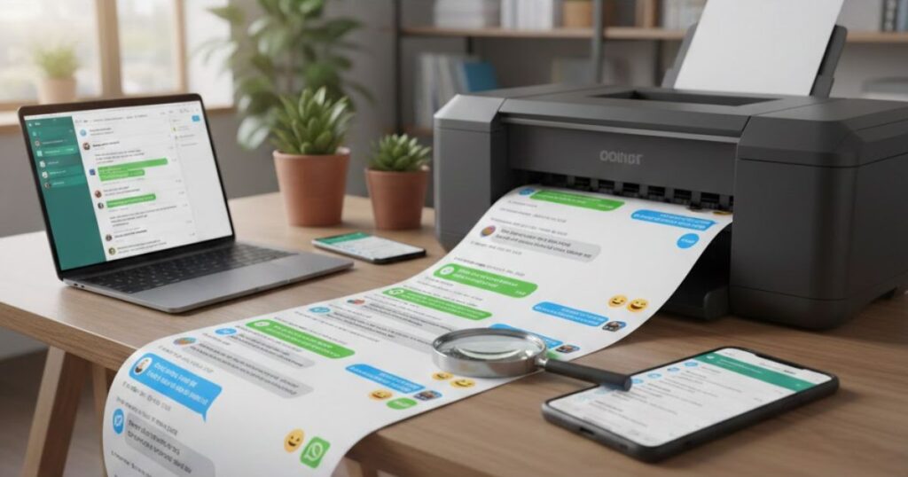 Print iPhone text messages (SMS, RCS, iMessage) & WhatsApp chats
