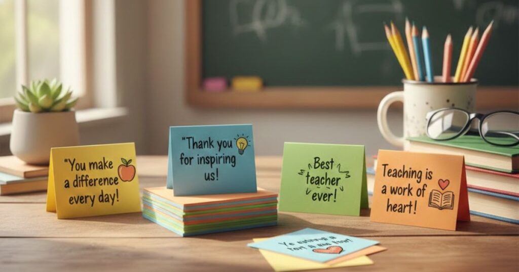 Quick quotes for a teacher appreciation card
