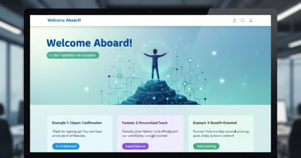 Registration Successful Message Examples
