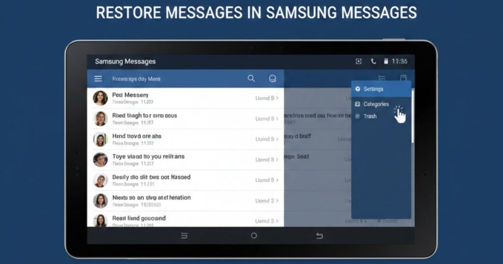 Restore messages in Samsung Messages

