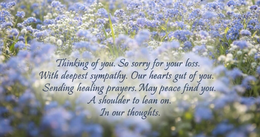 Short sympathy card messages
