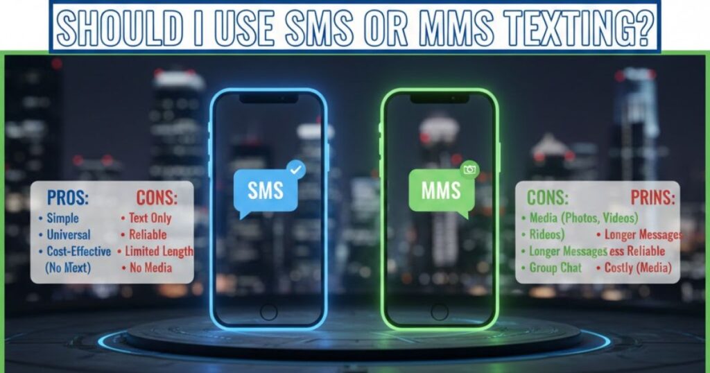 Should I use SMS or MMS texting? Pros and cons
