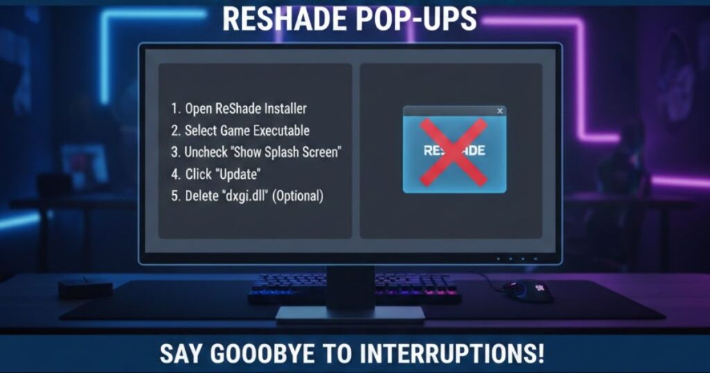 Step-by-Step Guide to Permanently Disabling Reshade Pop-Ups
