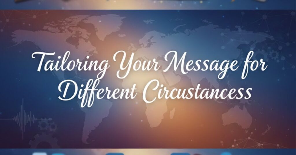 Tailoring Your Message for Different Circumstances
