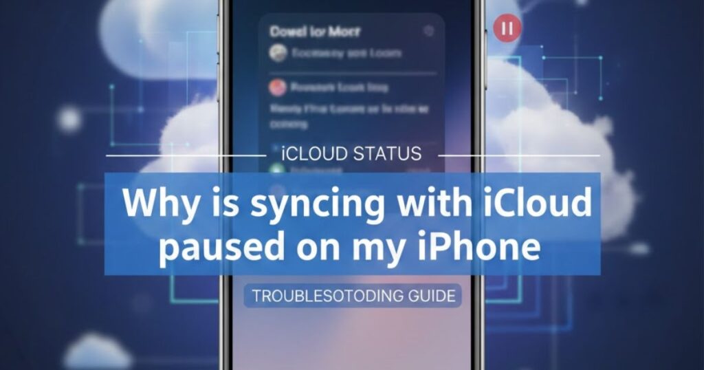 Why is syncing with iCloud paused on my iPhone