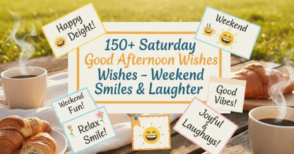 150+ Saturday Good Afternoon Wishes – Weekend Smiles & Laughter