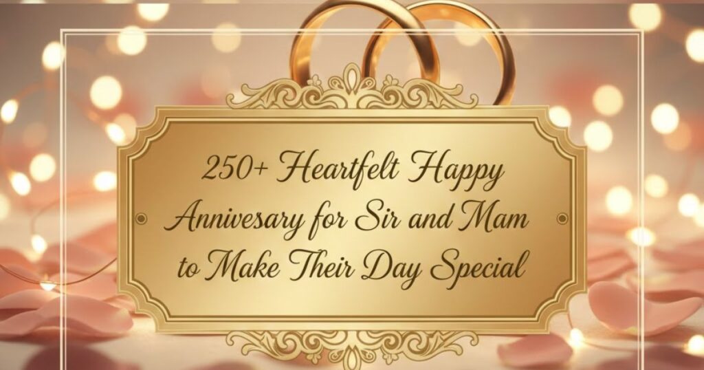250+ Heartfelt Happy Anniversary Wishes for Sir and Mam