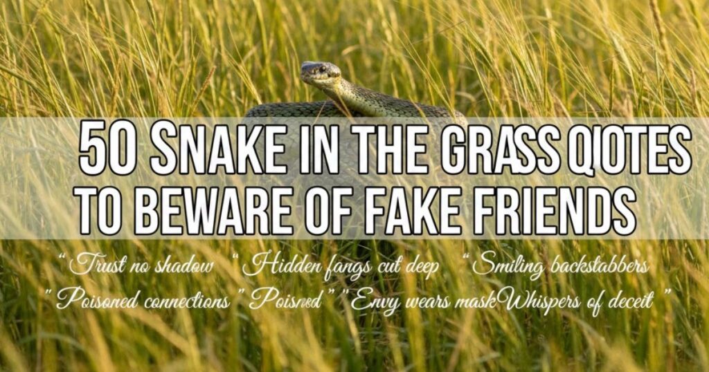 50 Snake In The Grass Quotes To Beware Of Fake Friends