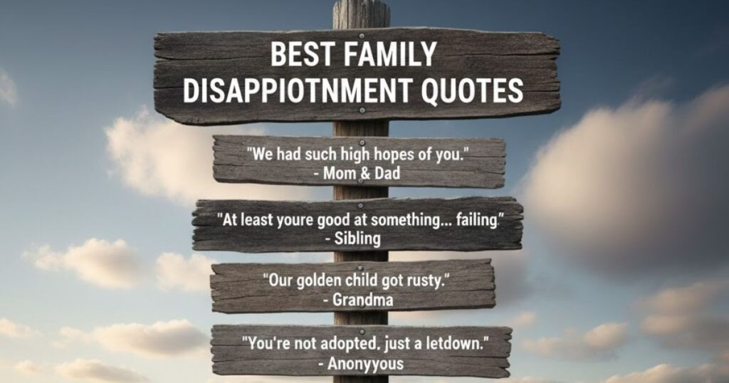 Best Family Disappointment Quotes