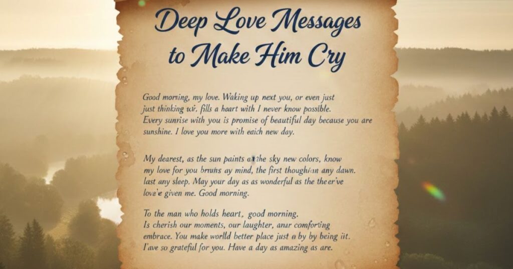 Deep Love Messages to Make Him Cry
