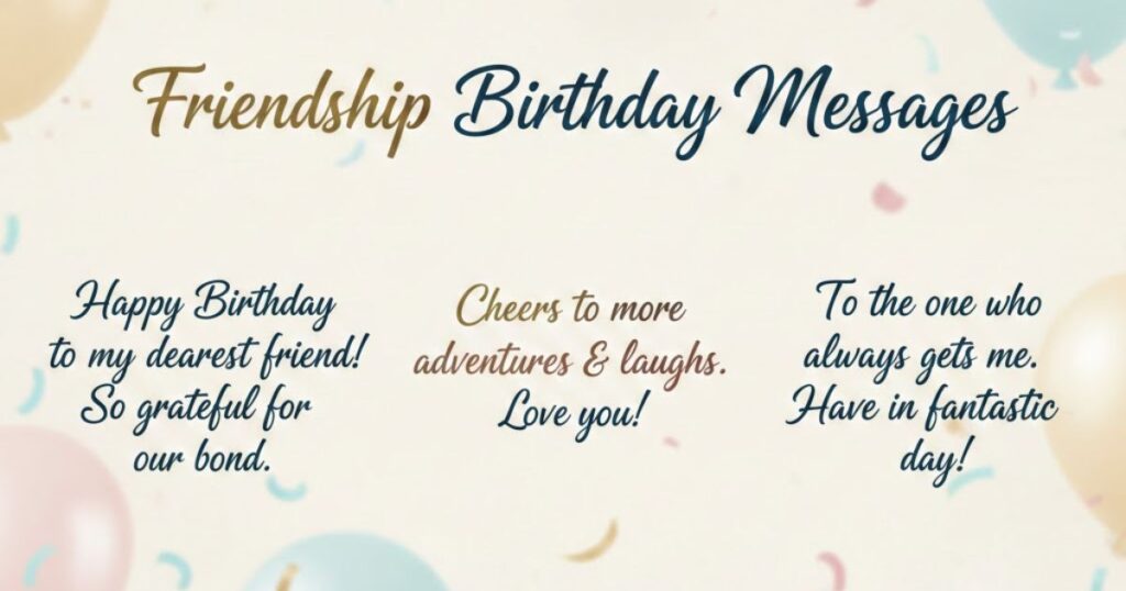 Friendship Birthday Messages
