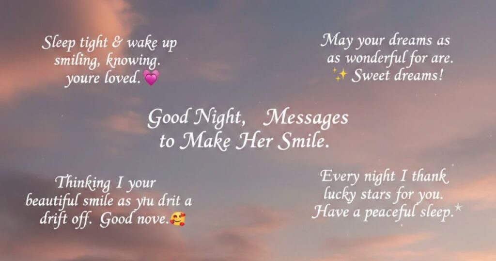 Good Night Messages to Make Her Smile
