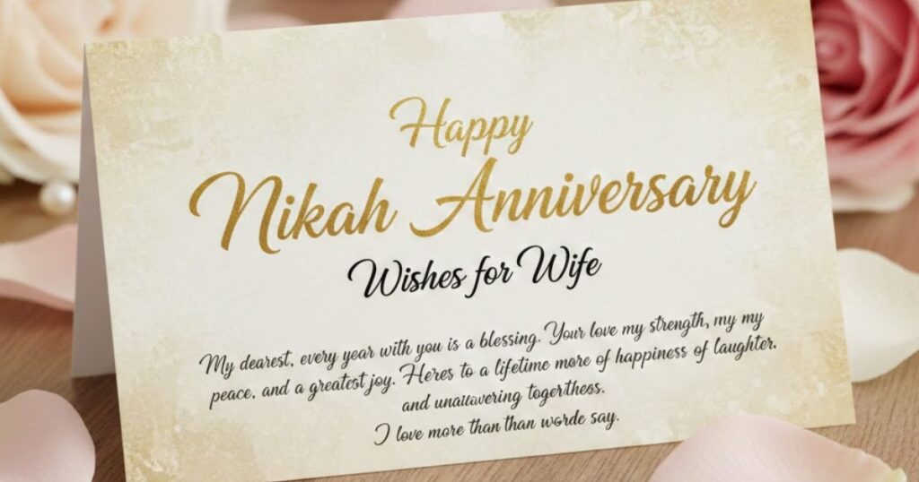Happy Nikah Anniversary Wishes for Wife