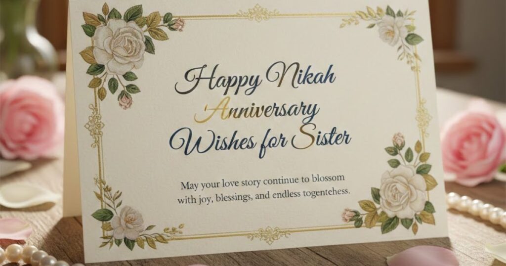 Happy Nikah Anniversary Wishes for Sister