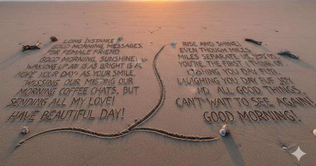 Long Distance Good Morning Messages for Female Friend
