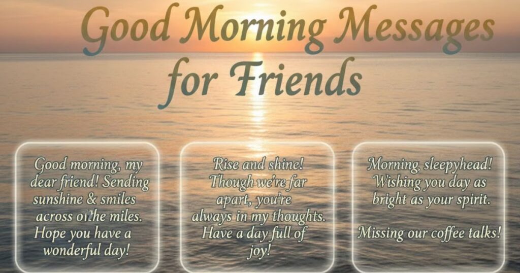 Long-Distance Good Morning Messages for Friends
