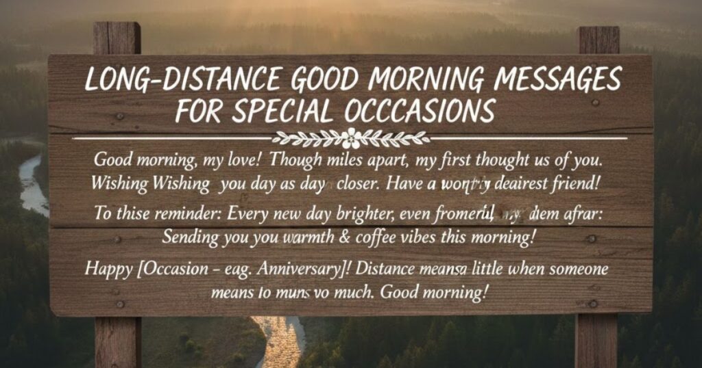 Long-Distance Good Morning Messages for Special Occasions