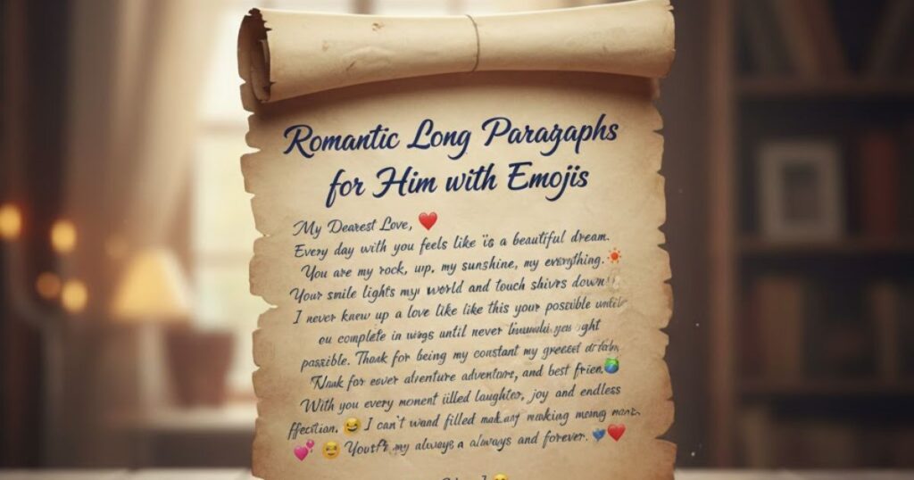 Romantic Long Paragraphs for Him with Emojis