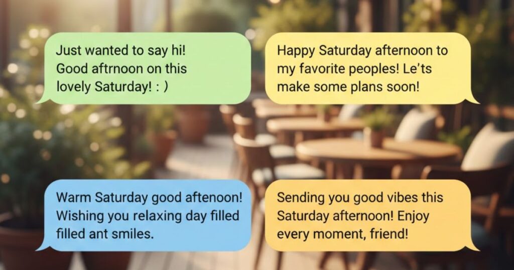 Saturday Good Afternoon Texts for Friends
