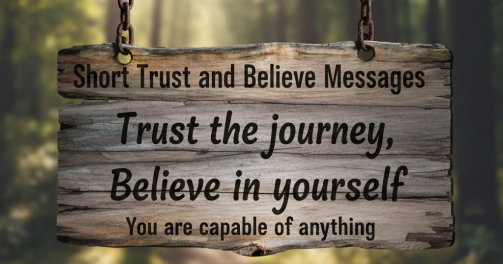 Short Trust and Believe Messages
