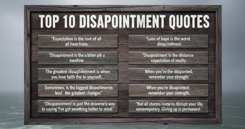 Top 10 Disappointment Quotes

