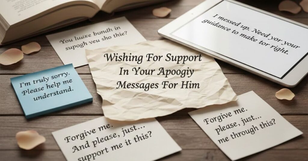 Wishing For Support In Your Apology Messages For Him
